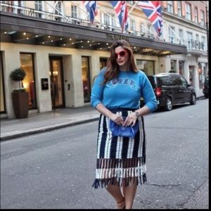 Anthropologie NWT Eva Franco Crochet MIDI Skirt Size XS.